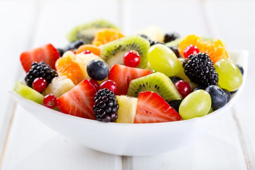 Salată de fructe în meniul Dieta preferată